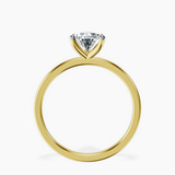 10kt Yellow Gold Four Prong Solitaire 1.5mm Lab Diamond Ring side right image one