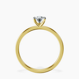 10kt Yellow Gold Four Prong Solitaire 1.5mm Lab Diamond Ring side right image one