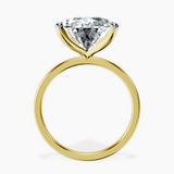 14kt Yellow Gold Four Prong Solitaire 1.5mm Lab Diamond Ring side right image one