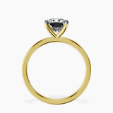 10kt Yellow Gold Four Prong Solitaire 1.5mm Lab Diamond Ring side right image one