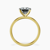 14ct Yellow Gold Four Prong Solitaire 1.5mm Lab Diamond Ring side right image one