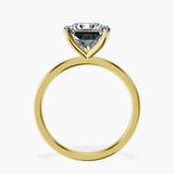 14kt Yellow Gold Four Prong Solitaire 1.5mm Lab Diamond Ring side right image one