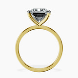 18kt Yellow Gold Four Prong Solitaire 1.5mm Lab Diamond Ring side right image one