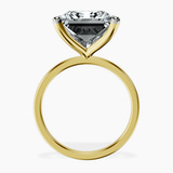10kt Yellow Gold Four Prong Solitaire 1.5mm Lab Diamond Ring side right image one