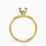 10kt Yellow Gold Four Prong Solitaire 1.5mm Lab Diamond Ring side right image one