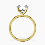 18kt Yellow Gold Four Prong Solitaire 1.5mm Lab Diamond Ring side right image one