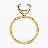 10kt Yellow Gold Four Prong Solitaire 1.5mm Lab Diamond Ring side right image one