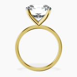 10kt Yellow Gold Four Prong Solitaire 1.5mm Lab Diamond Ring side right image one