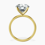 14kt Yellow Gold Four Prong Solitaire 1.5mm Lab Diamond Ring side right image one