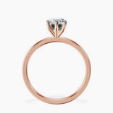 14kt Rose Gold Six Prong Solitaire 1.5mm Lab Diamond Ring side right image one