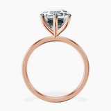 10kt Rose Gold Six Prong Solitaire 1.5mm Lab Diamond Ring side right image one
