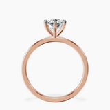 14kt Rose Gold Six Prong Solitaire 1.5mm Lab Diamond Ring side right image one