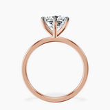 10kt Rose Gold Six Prong Solitaire 1.5mm Lab Diamond Ring side right image one