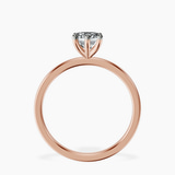 10kt Rose Gold Six Prong Solitaire 1.5mm Lab Diamond Ring side right image one