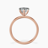 18kt Rose Gold Six Prong Solitaire 1.5mm Lab Diamond Ring side right image one