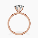 18kt Rose Gold Six Prong Solitaire 1.5mm Lab Diamond Ring side right image one
