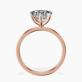 10kt Rose Gold Six Prong Solitaire 1.5mm Lab Diamond Ring side right image one