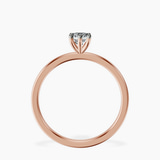 14kt Rose Gold Six Prong Solitaire 1.5mm Lab Diamond Ring side right image one