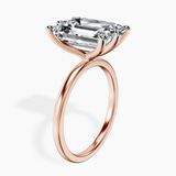 18kt Rose Gold Six Prong Solitaire 1.5mm Lab Diamond Ring standing product image one