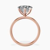 18kt Rose Gold Six Prong Solitaire 1.5mm Lab Diamond Ring side right image one