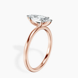 18kt Rose Gold Six Prong Solitaire 1.5mm Lab Diamond Ring standing product image one