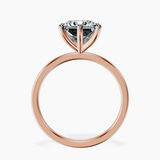 10kt Rose Gold Six Prong Solitaire 1.5mm Lab Diamond Ring side right image one