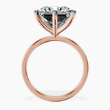 18kt Rose Gold Six Prong Solitaire 1.5mm Lab Diamond Ring side right image one