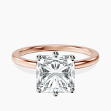 10kt Rose Gold Six Prong Solitaire 1.5mm Lab Diamond Ring front image