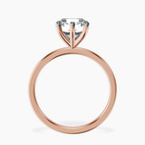 10kt Rose Gold Six Prong Solitaire 1.5mm Lab Diamond Ring side right image one