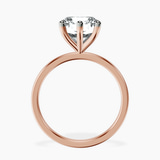 18kt Rose Gold Six Prong Solitaire 1.5mm Lab Diamond Ring side right image one
