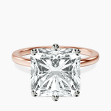 10kt Rose Gold Six Prong Solitaire 1.5mm Lab Diamond Ring front image