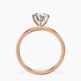 14kt Rose Gold Six Prong Solitaire 1.5mm Lab Diamond Ring side right image one