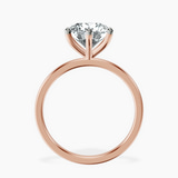 14kt Rose Gold Six Prong Solitaire 1.5mm Lab Diamond Ring side right image one