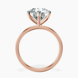 10kt Rose Gold Six Prong Solitaire 1.5mm Lab Diamond Ring side right image one