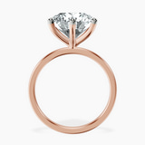 18kt Rose Gold Six Prong Solitaire 1.5mm Lab Diamond Ring side right image one