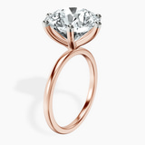 10kt Rose Gold Six Prong Solitaire 1.5mm Lab Diamond Ring standing product image one