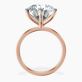 10kt Rose Gold Six Prong Solitaire 1.5mm Lab Diamond Ring side right image one