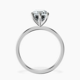 14kt White Gold Six Prong Solitaire 1.5mm Lab Diamond Ring side right image one