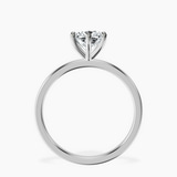 Platinum Six Prong Solitaire 1.5mm Lab Diamond Ring side right image one