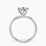 18ct White Gold Six Prong Solitaire 1.5mm Lab Diamond Ring side right image one
