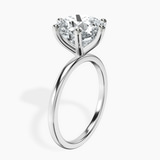 14kt White Gold Six Prong Solitaire 1.5mm Lab Diamond Ring standing product image one