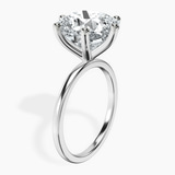14kt White Gold Six Prong Solitaire 1.5mm Lab Diamond Ring standing product image one
