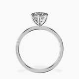 14kt White Gold Six Prong Solitaire 1.5mm Lab Diamond Ring side right image one