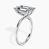 10kt White Gold Six Prong Solitaire 1.5mm Lab Diamond Ring standing product image one