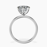 10kt White Gold Six Prong Solitaire 1.5mm Lab Diamond Ring side right image one