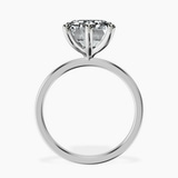 18kt White Gold Six Prong Solitaire 1.5mm Lab Diamond Ring side right image one