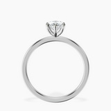 Platinum Six Prong Solitaire 1.5mm Lab Diamond Ring side right image one
