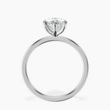 14kt White Gold Six Prong Solitaire 1.5mm Lab Diamond Ring side right image one