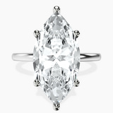 14kt White Gold Six Prong Solitaire 1.5mm Lab Diamond Ring front image