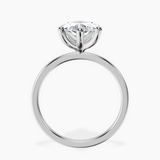 14kt White Gold Six Prong Solitaire 1.5mm Lab Diamond Ring side right image one
